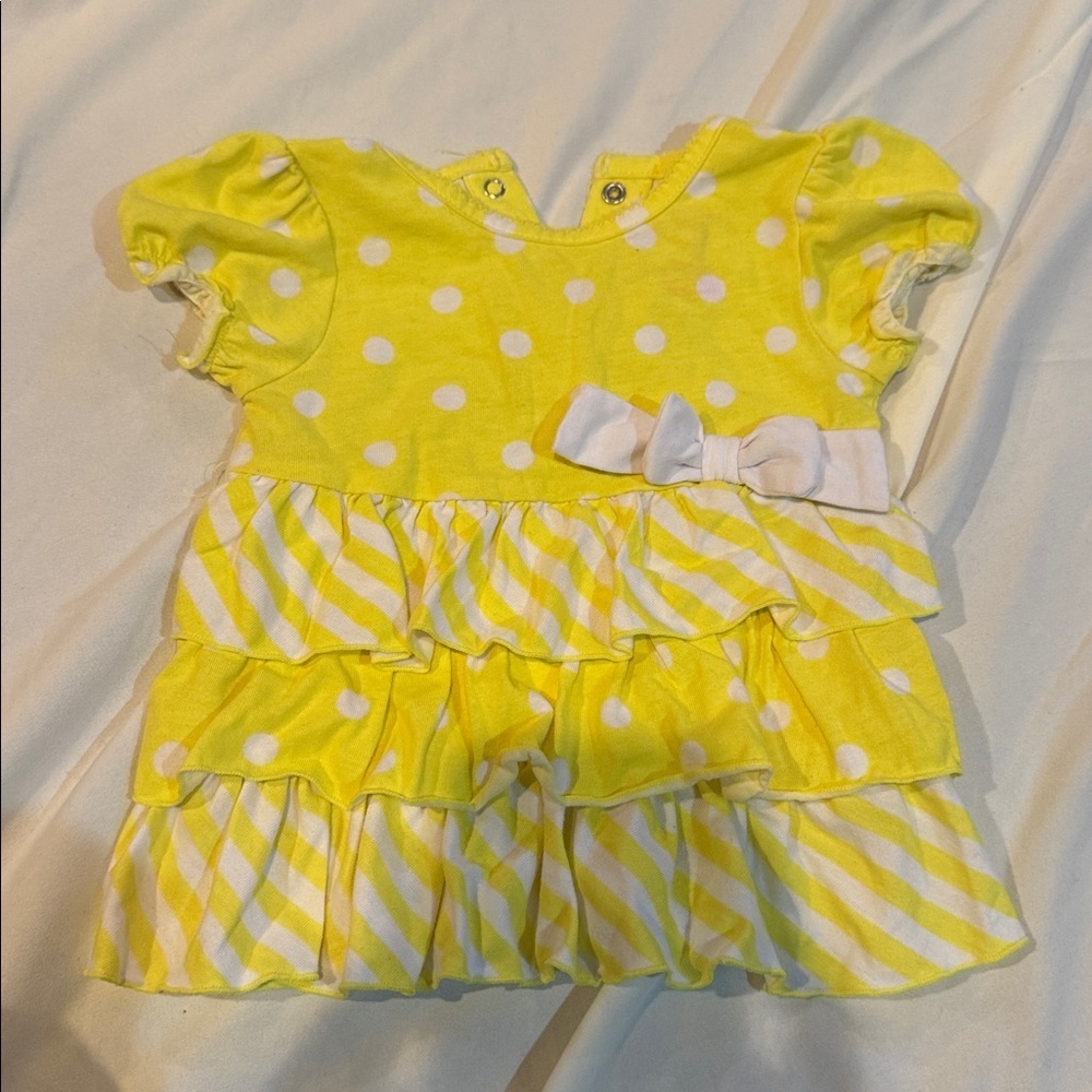 Garanimals Yellow Polka Dot Dress with White Bow